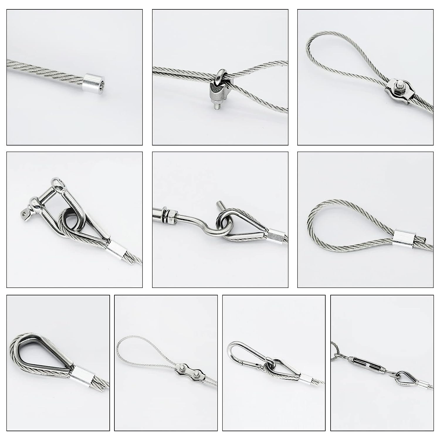 200fts 304 Stainless Steel Cable Wire Rope Strength Cable for Clothes Line Wires Outdoor Yard Craft Trellis Wire 0.8mm