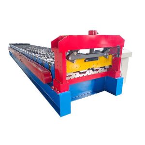 China 1250mm Manual Decoiler Floor Deck Roll Forming Machine Powered By Chain Drive on sale