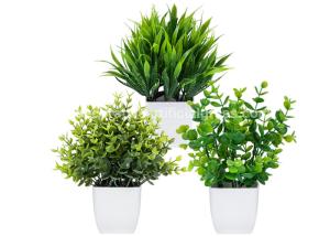 China Plastic PE Fake Potted Floor Plants Artificial Eucalyptus Grass 50*50cm factory