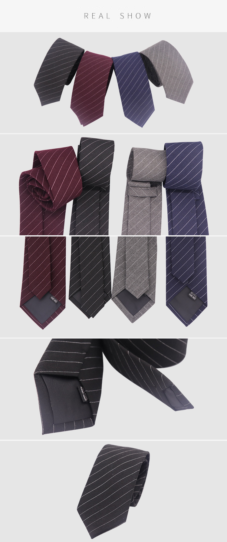 Regular Skinny Navy Silk Neckties for Men Direct Manufacture Custom Neck Tie 6/7/8cm