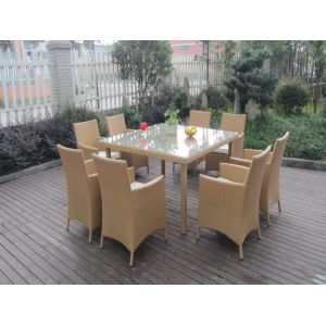 Wicker Rattan Garden Dining Sets , Comfortable Cane Furniture