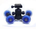 Table Top Compact Dolly Kit Skater Wheel Truck for DSLR Camera Video Monitor