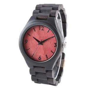 China Luxury OEM Private Logo Wooden Case Back Mens Ebony Wooden Watch Band factory