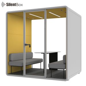 Modular Private Meeting Pod with 4 Person Capacity and 2300x1785x2338mm Size for