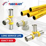 3/4 Inch Brass Pex Press Fittings For Water / Gas Pipes Shower Hose
