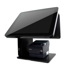 China Multifunction 15 Inch All In One Pos Terminal With Printer Dual Screen Touch Point Of Sale System factory