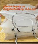 plastic clear heat seal square bottom pp bag with plastic handle,gift bag