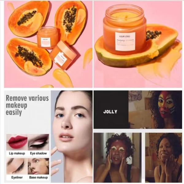 Private Label 100% Natural Papaya Skin Care Deep Cleanse Makeup Remover Cream Pure and Effective Cleansing Balm