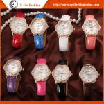 Woman Watch Luxury Imitation Diamond Watch Rose Flower PU Leather Watch Female