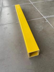 China Yellow Pultruded 4x4 FRP Square Tube ISO 9000 Corrosion Resistance factory