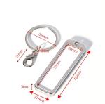 Double Sided Sublimation Key Chains Blanks Car Keychain Tags With Printable