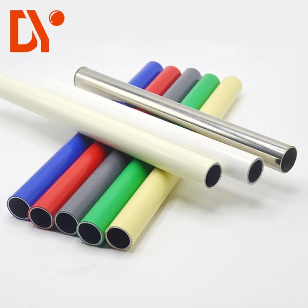 Anti Static Plastic Coated Steel Tube Round Shape Stable Structure For Assembly