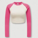 American Retro Multi-Color Long Sleeve Short Women′s T-Shirt Manufacturers