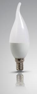 China LED C37 5w E14/27 dimmable plastic cover aluminum High-grade interior decoration bedroom chandelier energy saving candle factory