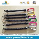 Strong Plastic spiral Coil Lanyard Safety Tethers Black