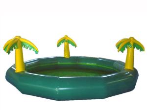 China Homeusing Water Park Kids Inflatable Pool with Plam Trees factory