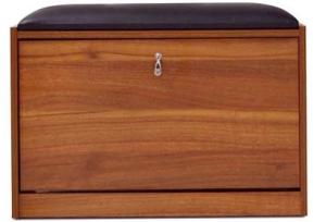 China 1door wooden storage shoe cabinet stool factory