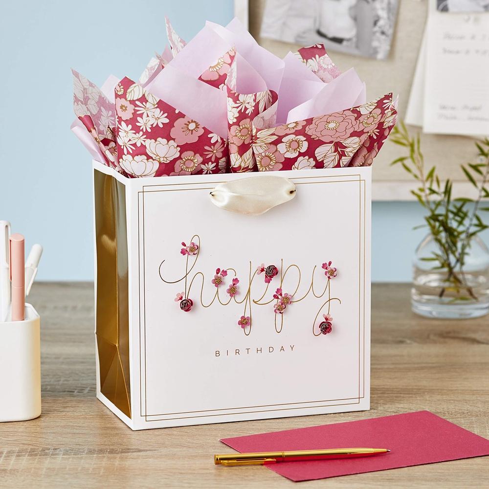 Industrial Custom Flower Bouquet Carrier Paper Bag with CMYK 4 Color Offset Printing