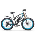 US EU STOCK 26 Inch Fat Tire E Bike With Full Suspension 1000Watt 17Ah Cysum
