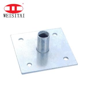 China Shoring Prop Adjustable Square 100MM Scaffold Base Plate factory