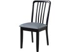 Rubber Wood Sponge Brown Black Dining Chairs Upholstered