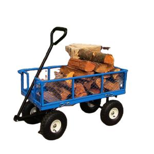 China 17KGS Capacity Steel Mesh Garden Cart Rust Prevention Long Lasting For Warehouse factory