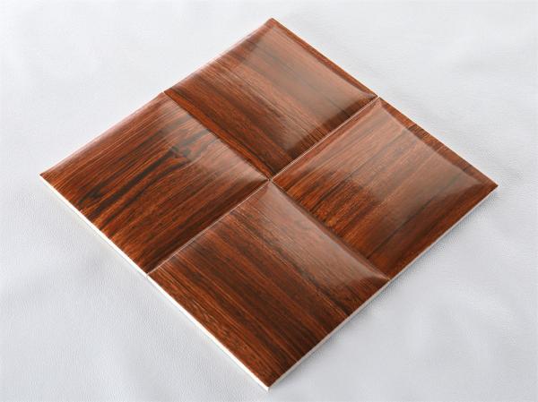 Dark Brown 152x152mm Interior Room Square Ceramic Wall Bread Tiles For Bathroom