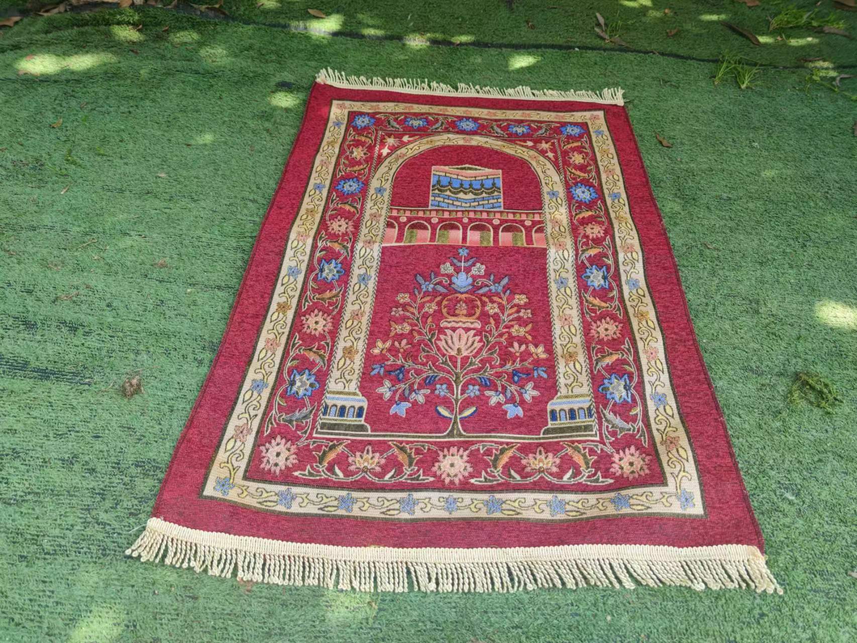 Eid Holidays Islamic Pray Rug for Worship Abstract Pattern Muslim Prayer Mat