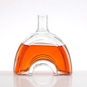 China 375ml 500ml 700ml 1000ml Offset Painting Empty Glass Bottle with Polymer Cork Screw Cap Collar Material Aluminum Plastic PP factory