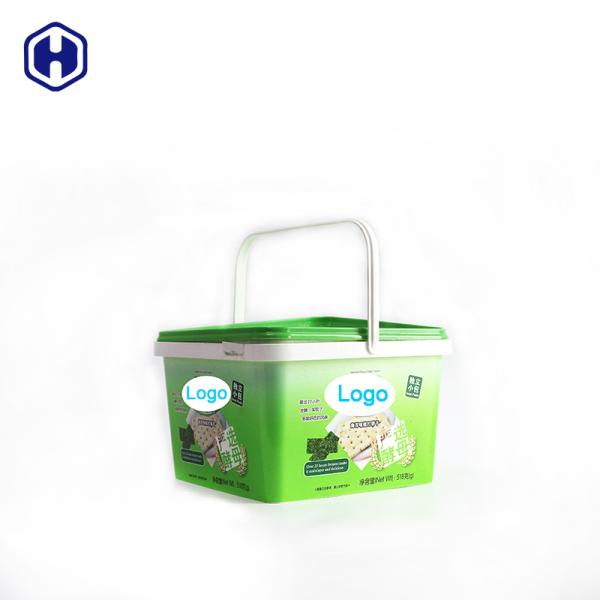 Durable IML Plastic Containers Molded Polymer Food Storage Vessels