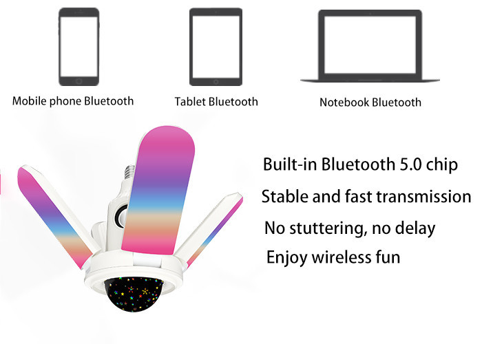 ABS PVC 40W Bluetooth Music Bulb 3300Lm Wireless Bluetooth Bulb For Room