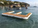 E Shape Drop Stitch Wood Grain Inflatable Floating Platform