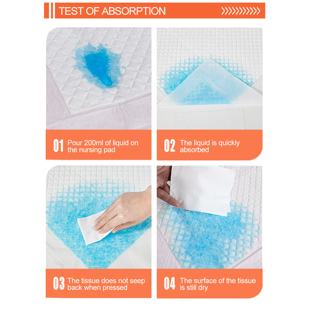 750ml Heavy Absorption Disposable Bed Underpads Fluff Pulp Hospital Bed Pads
