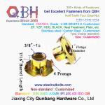 QBH M4-M10 DIN1624 Blue White Yellow Zinc Plated Carbon Steel Half Teeth Four