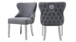 China Europe 0.16CBM SS Dining Chairs Modern Fabric Sponge Filler factory