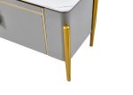 Marble Living Room Coffee Table TV Cabinet Set
