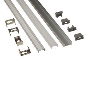 Silver Matt Square / Round Anodized Aluminium LED Profiles For LED Frame