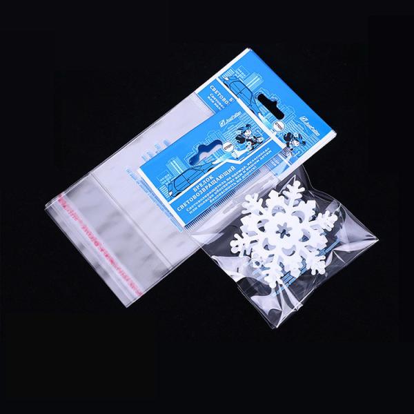 OPP Transparent Plastic Bag With Cardboard Header BPA Free