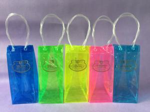 China Eco Friendly Promotional PVC Wine Bag , Colorful Printing PVC Wine Cooler Bag factory