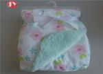 Soft Printed Warm Baby Blanket Minky Fleece Baby Throw Plush Sherpa Fleece Layer