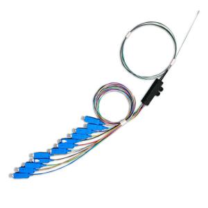 China 0.3dB IL SC UPC cable , OM3 5m Fiber Optic Pigtail Single Mode 12 Core factory