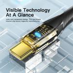 PVC Phone USB A To C Cable Transparent 100W 7A 480Mbps