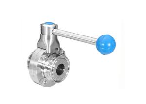 China Threaded Sanitary Butterfly Valves SS316 DN10 To DN65 ASME BPE SF1 Polished factory