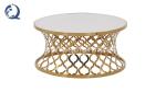 Modern Style Dia 90cm SS Coffee Table Round Shape Golden frame