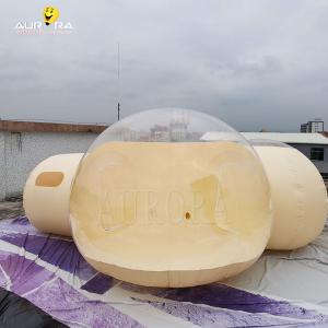 China 1.0mm Transparent PVC Inflatable Bubble House Tent Yellow Customized factory
