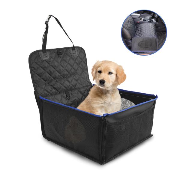 Waterproof Dog Car Booster Seat Pet Front Protector Seat with Non-slip Bottom