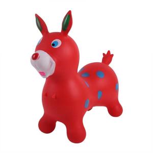 China Middle size dot print PVC inflatable toys kids plastic jumping rabbit factory