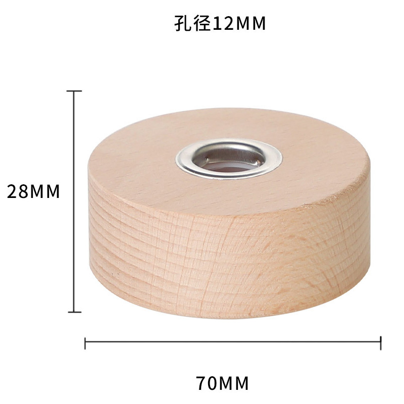 100ML Round shaped Reed Diffuser Glass Bottles with Beech wooden round lid for living Room