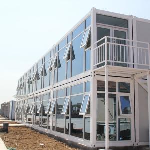 China Office Living on Construction Site Flat Pack Container House with Customized Color factory