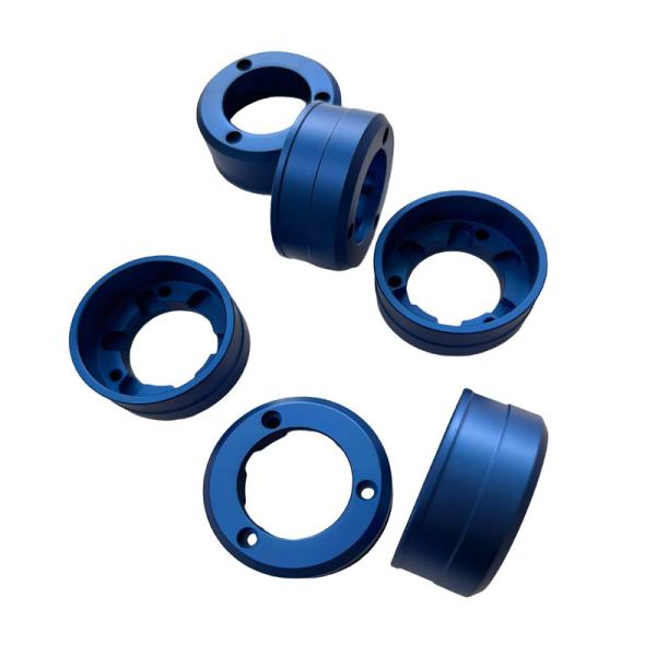 China Customized Aluminum CNC Turning Parts with Blue Oxidation for High Precision Machined Components factory